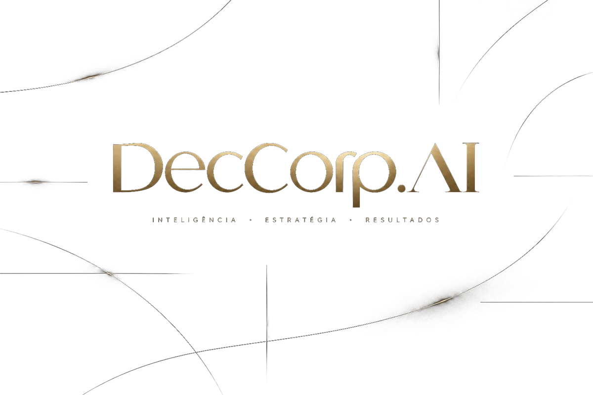 Identidade visual da DecCorp.AI — inteligência, estratégia, resultados